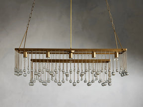 Aubrey Crystal Ball Rectangular Chandelier 47'' 60''