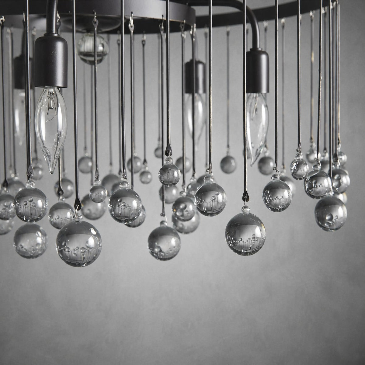 Aubrey Crystal Ball Round Chandelier 5 Light / 8 Light