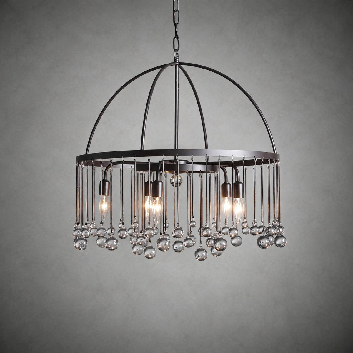 Aubrey Crystal Ball Round Chandelier 5 Light / 8 Light