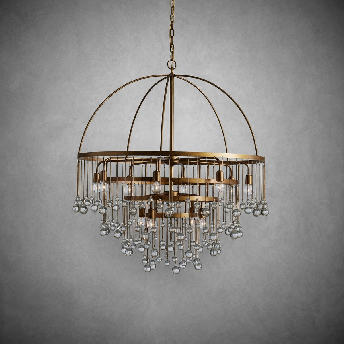 Aubrey Modern Crystal Ball 4 Tier Chandelier