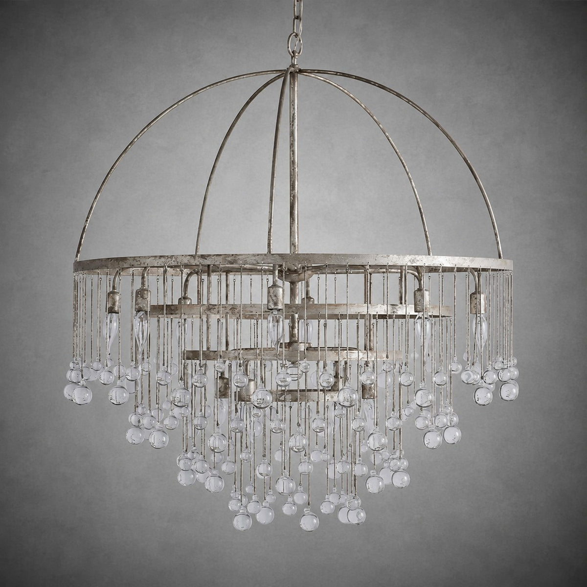 Aubrey Modern Crystal Ball 4 Tier Chandelier