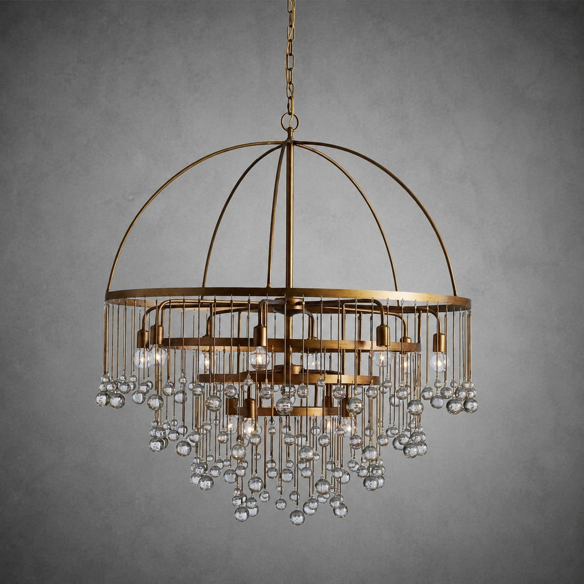 Aubrey Modern Crystal Ball 4 Tier Chandelier
