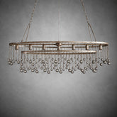 Aubrey Oval Crystal Ball 7 Light Chandelier