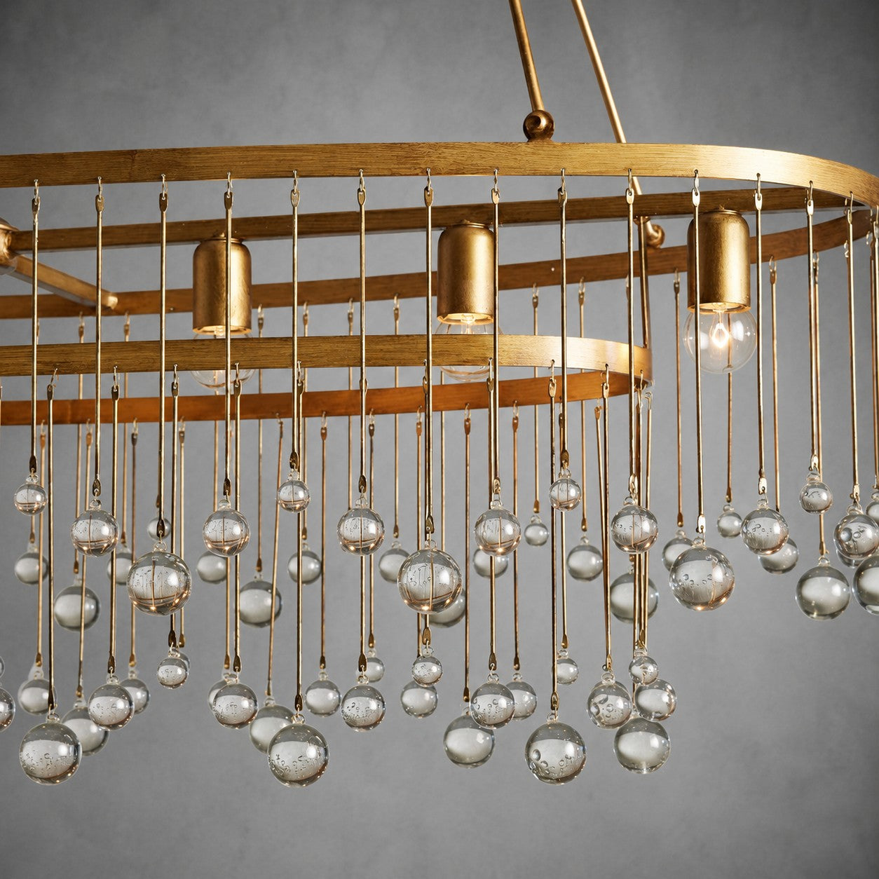 Aubrey Oval Crystal Ball 7 Light Chandelier