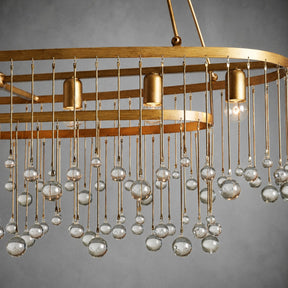Aubrey Oval Crystal Ball 7 Light Chandelier