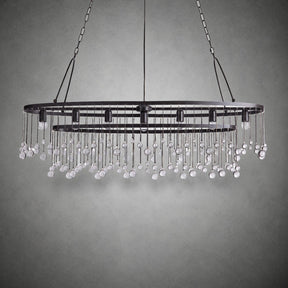 Aubrey Oval Crystal Ball 7 Light Chandelier