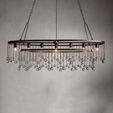 Aubrey Oval Crystal Ball 7 Light Chandelier