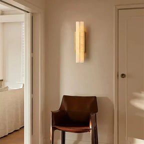 Auduben Alabaster Double Sconce