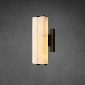 Auduben Alabaster Double Sconce