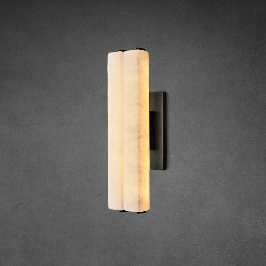 Auduben Alabaster Double Sconce