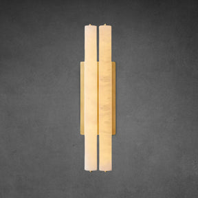 Auduben Alabaster Double Sconce