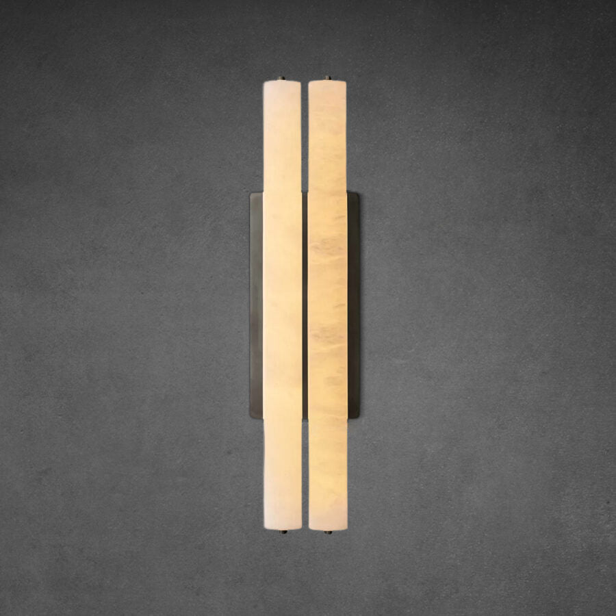 Auduben Alabaster Double Sconce