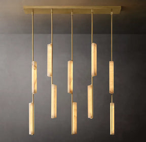 Auduben Alabaster Linear Chandelier 54"