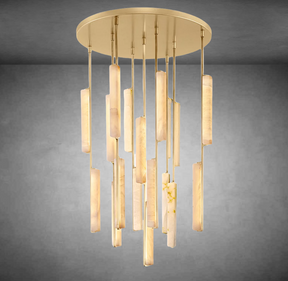 Auduben Alabaster Round Chandelier