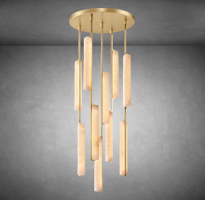 Auduben Alabaster Round Chandelier