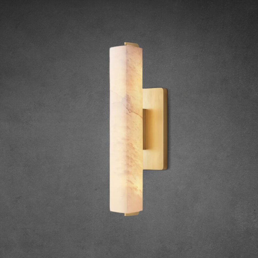 Auduben Alabaster Single Sconce