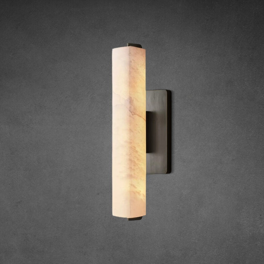 Auduben Alabaster Single Sconce
