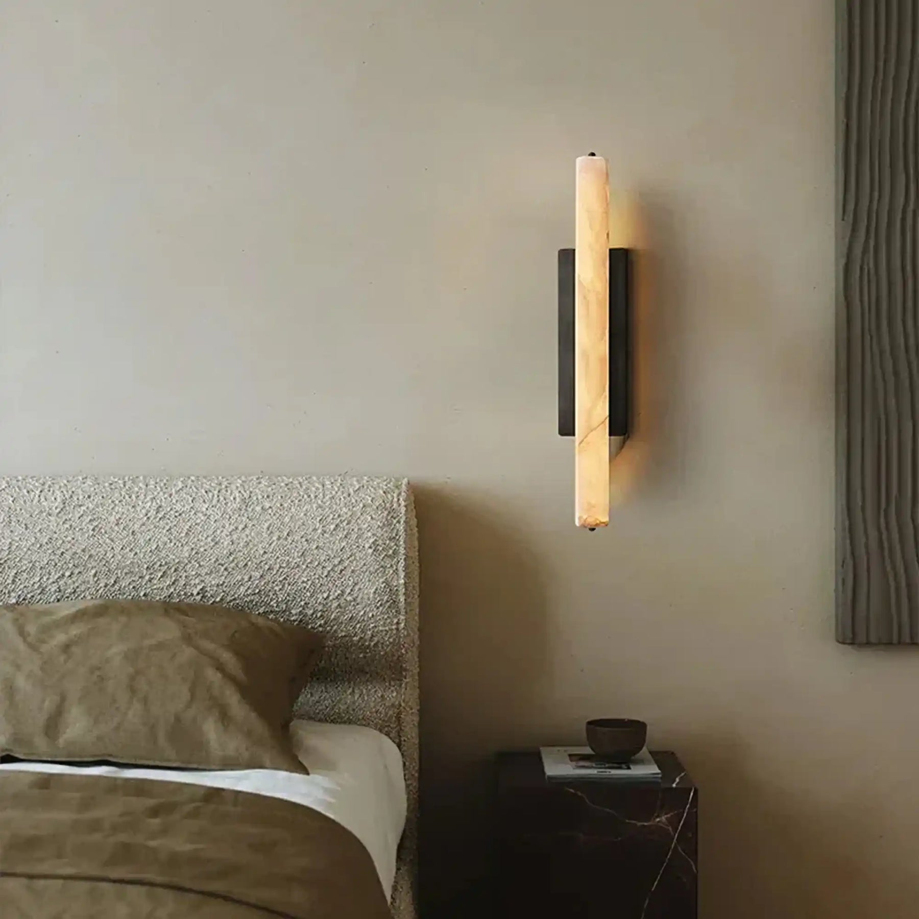 Auduben Alabaster Single Sconce