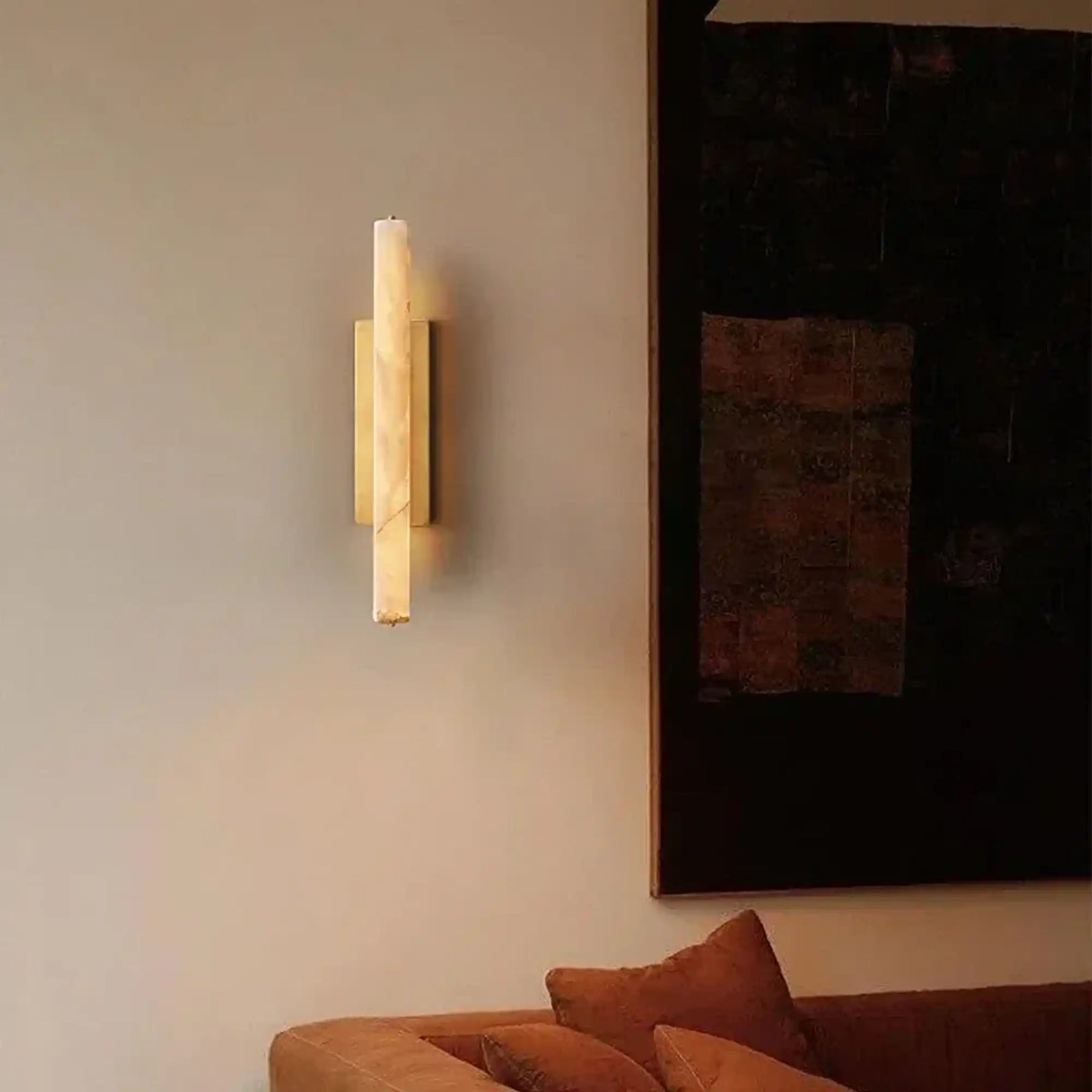 Auduben Alabaster Single Sconce