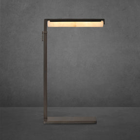 Auduben Alabaster Task Table Floor Lamp