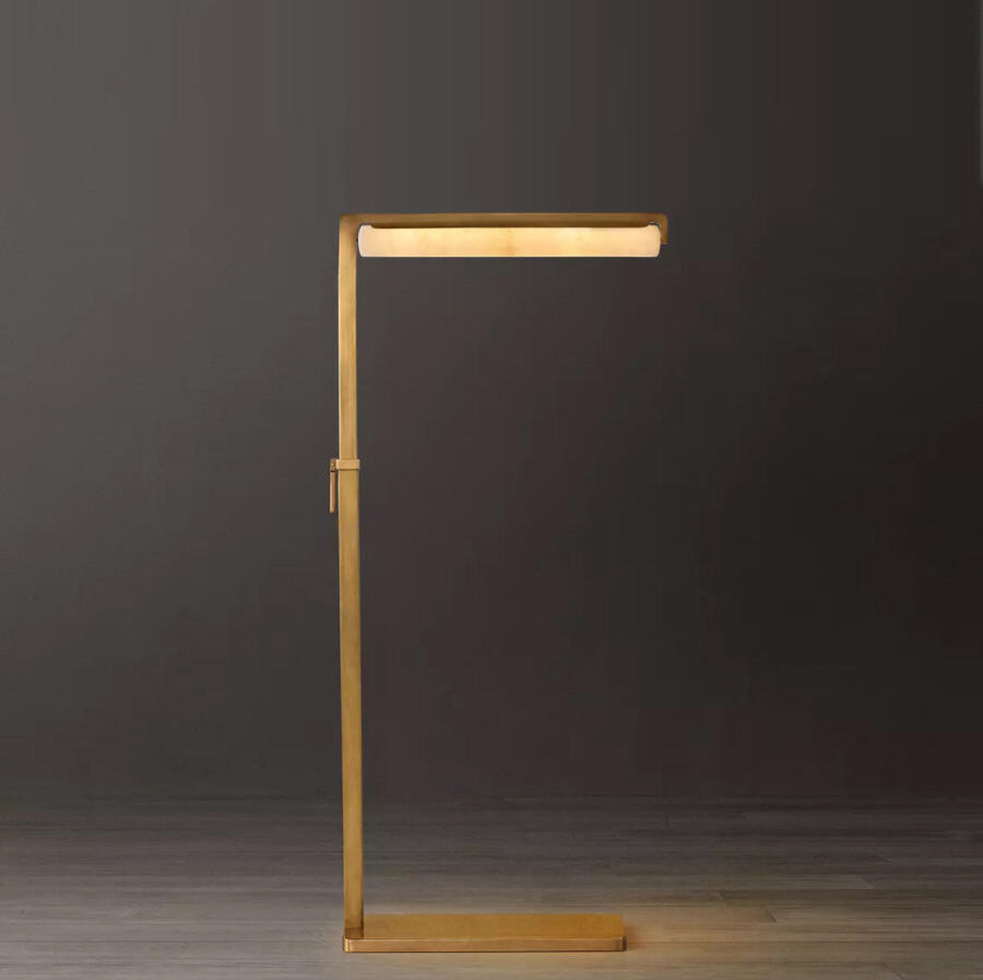 Auduben Alabaster Task Table Floor Lamp