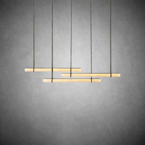 Auduben Alabaster Triple Bar Linear Chandelier