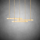 Auduben Alabaster Triple Bar Linear Chandelier