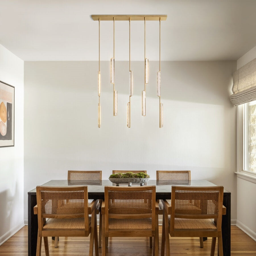 Auduben Crystal Linear Chandelier 54″