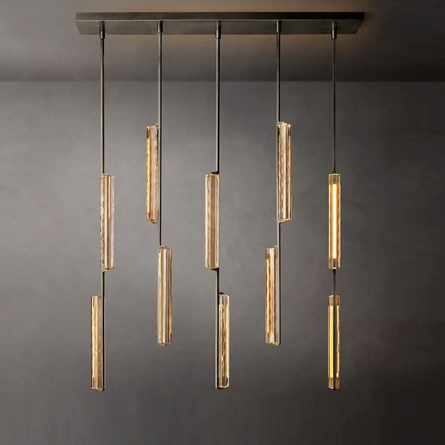 Auduben Crystal Linear Chandelier 54″