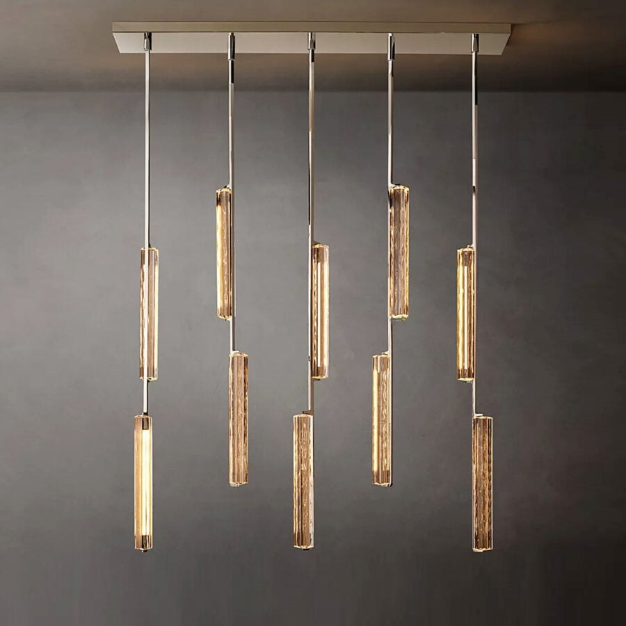 Auduben Crystal Linear Chandelier 54″