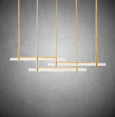 Auduben Crystal Triple Bar Linear Chandelier