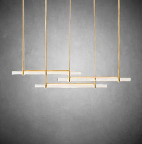 Auduben Crystal Triple Bar Linear Chandelier