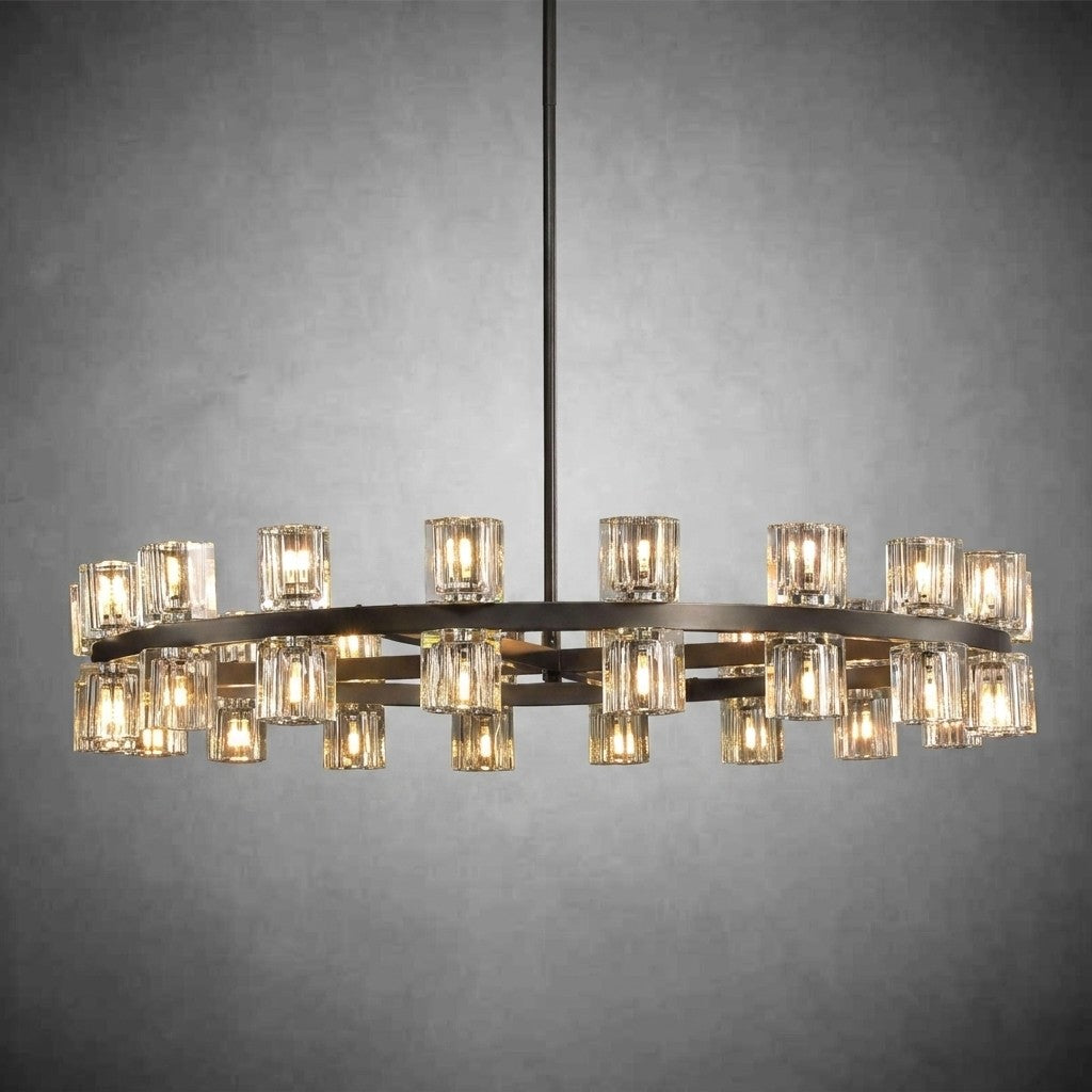 Auraline Crystal Round Chandelier 36", 48"
