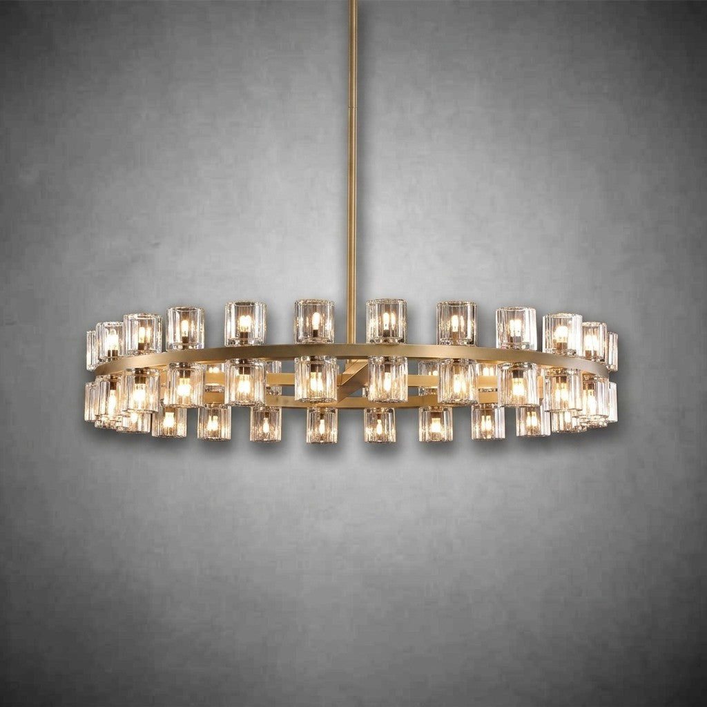 Auraline Crystal Round Chandelier 36", 48"