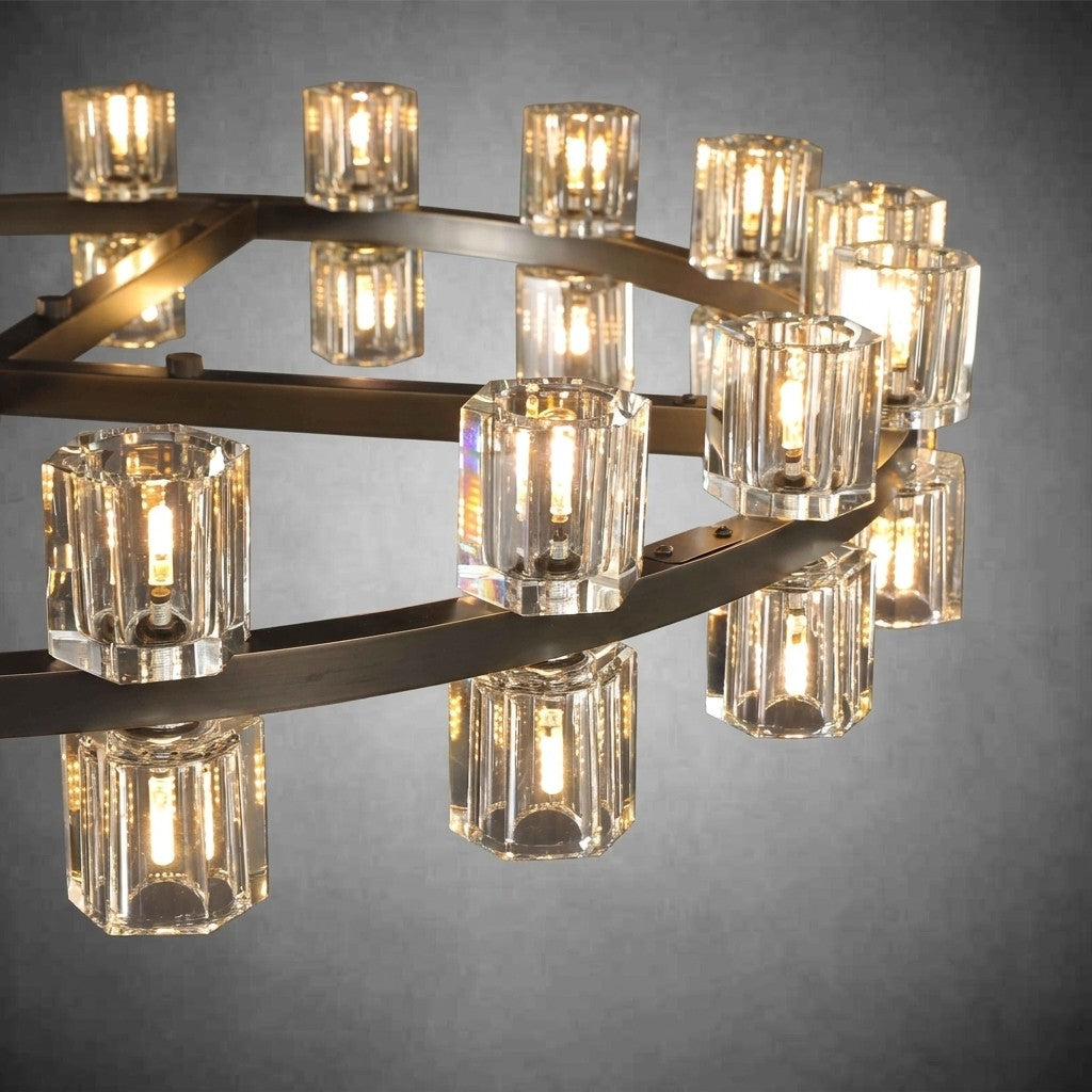 Auraline Crystal Round Chandelier 36", 48"