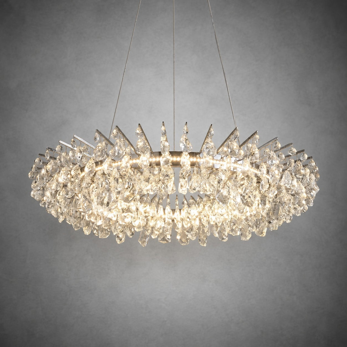 Aureola Round Crystal Chandelier