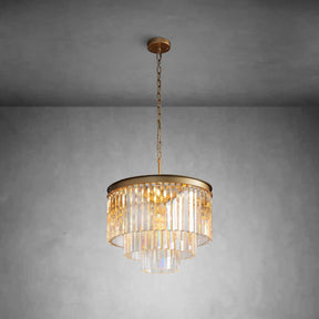 Aurora Series K9 Crystal Tiered Round Chandelier 19" 31" 43" For Living Room Dinning Room