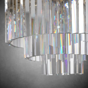 Aurora Series K9 Crystal Tiered Round Chandelier 19" 31" 43" For Living Room Dinning Room