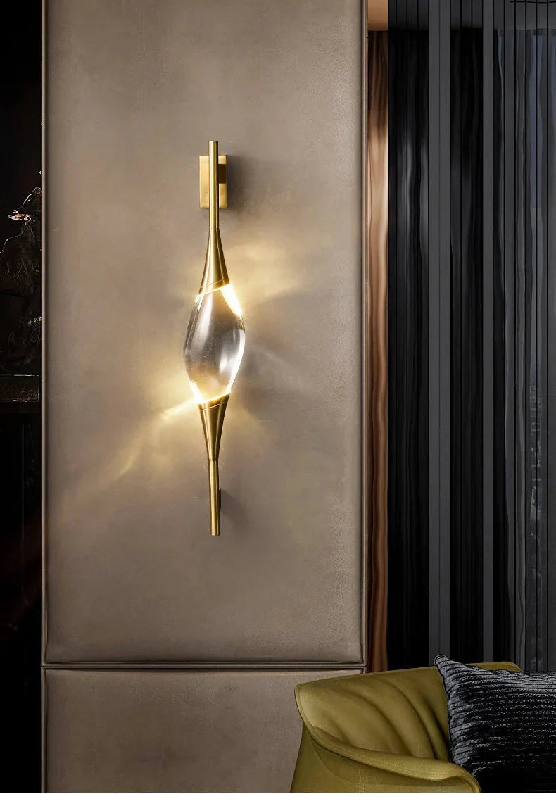 Pezzo Modern Designer Crystal Wall Sconce