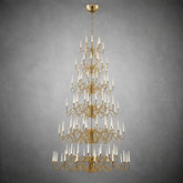 Ashford Cascading Large Handmade Glass Chandelier 63"