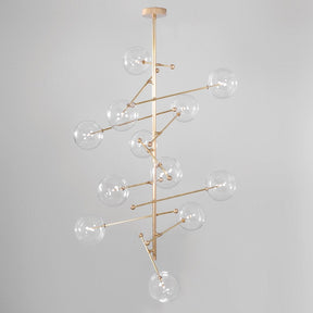 RD15 12-Light Modern Brass Chandelier - Schwung