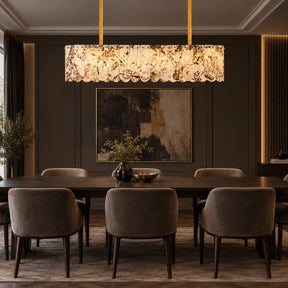 Modern Layered Luxury stone Linear Chandelier