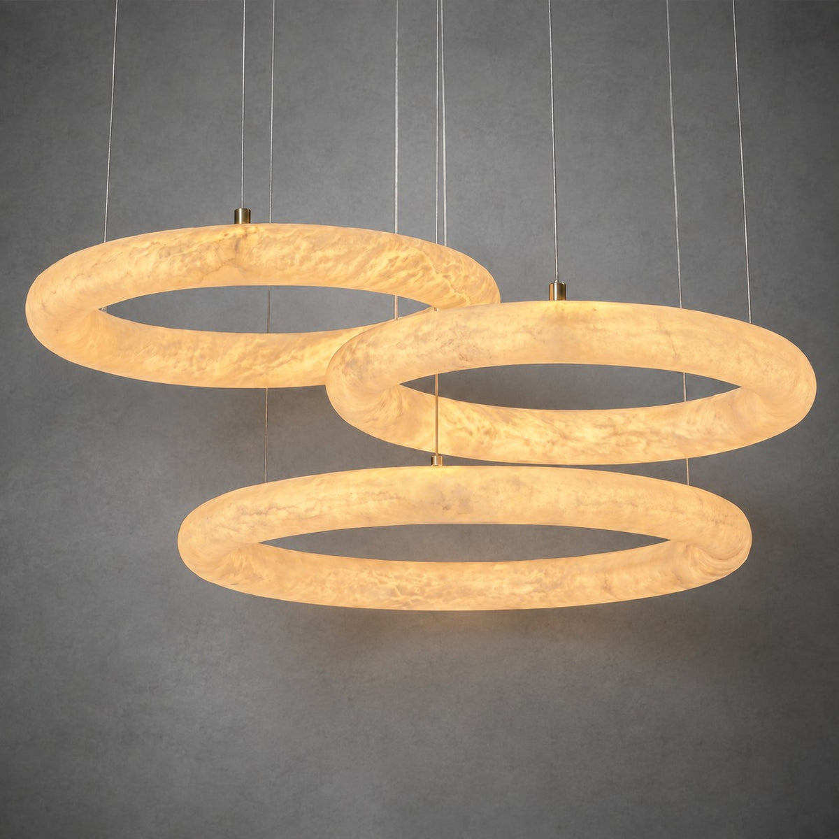 Anello Modern Alabaster Ring Chandelier