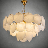 Hollis Modern Alabaster Round Chandelier