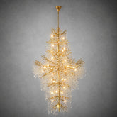 Marquise Double-Layer Branch Staircase Chandelier 2300 - Gold