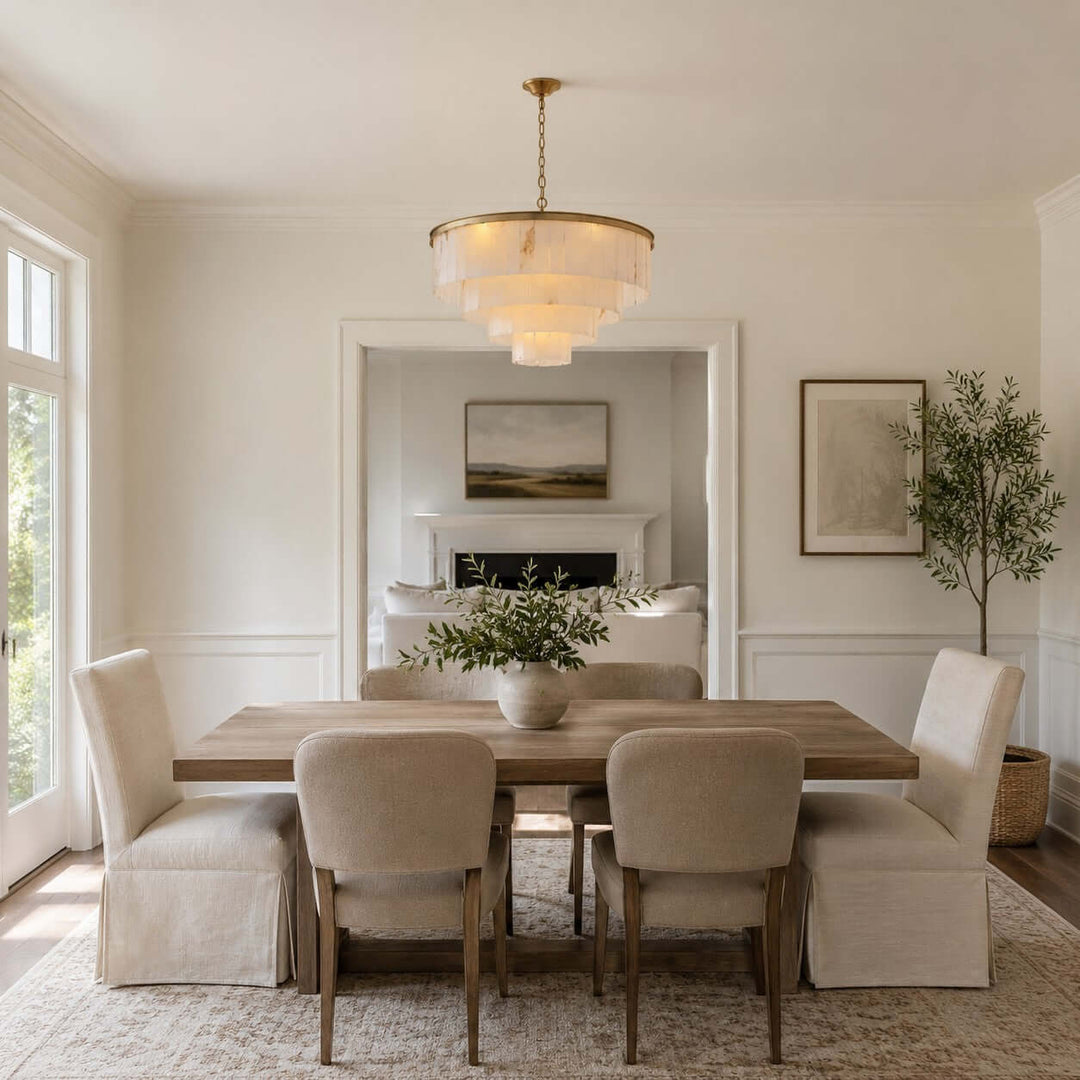 Camron Luxury 4 Tier Selenite Chandelier