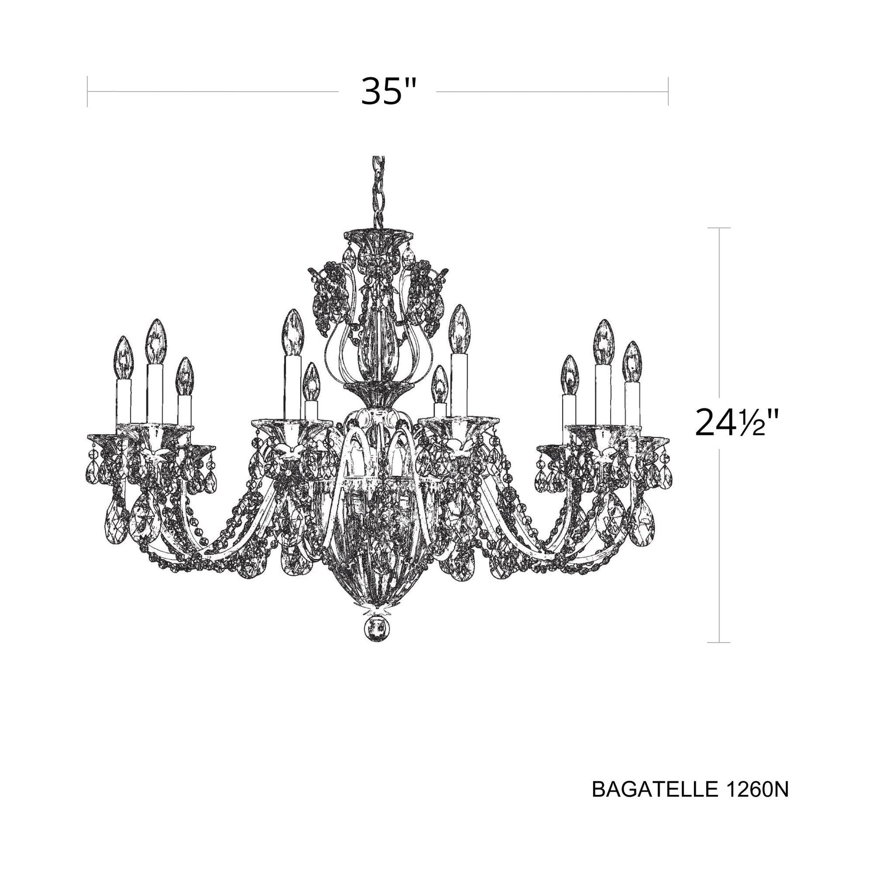 Bagate 13-Light Chandelier