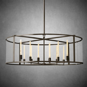 Becker Glass Lantern Modern Round Chandelier 33''44"55''