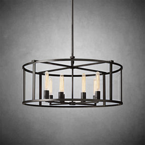 Becker Glass Lantern Modern Round Chandelier 33''44"55''