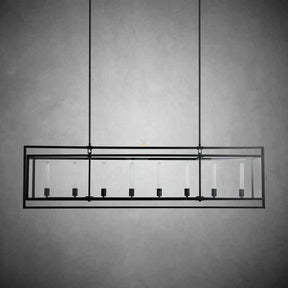 Becker Glass Retangular Chandelier for Living Room, Dining Table